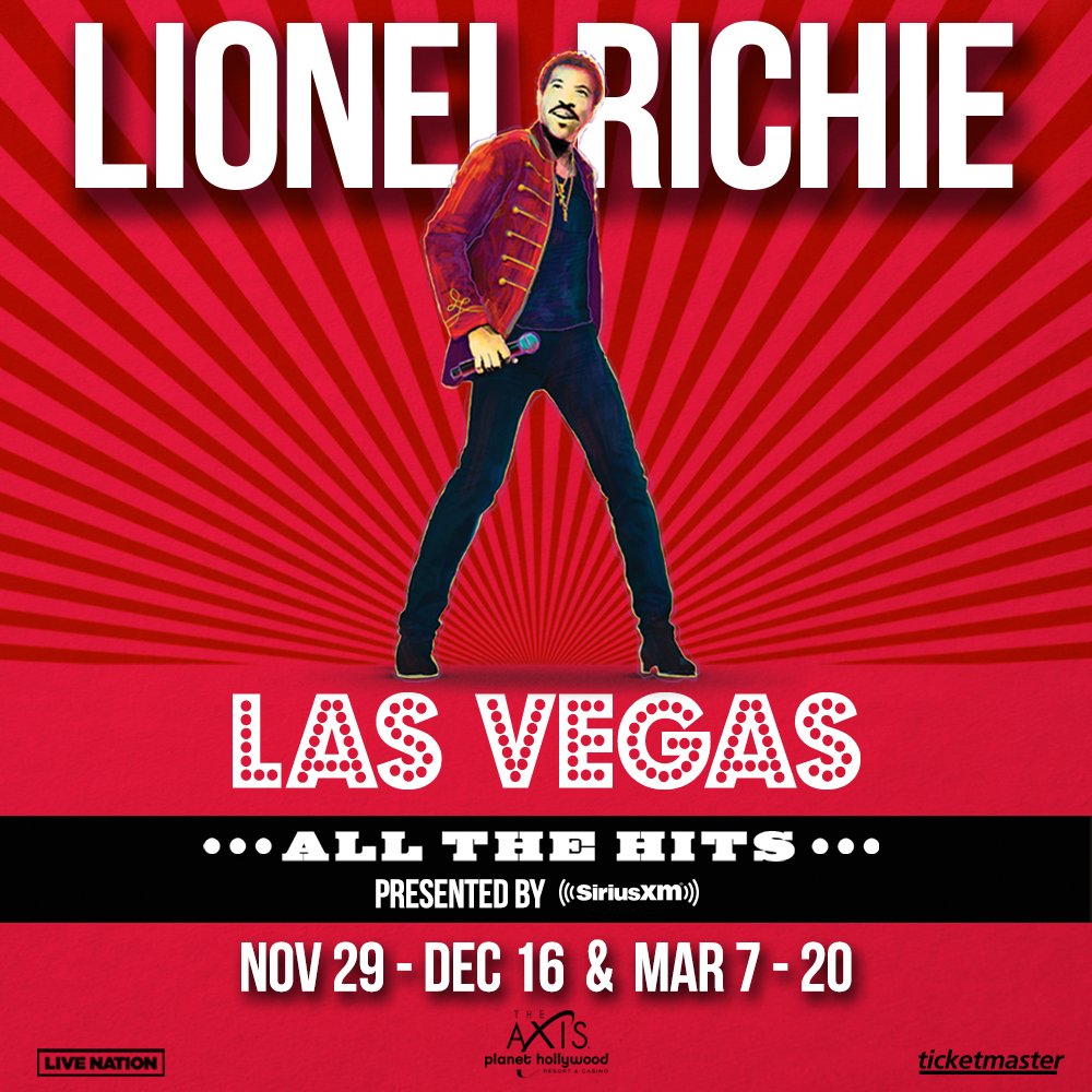 LIONEL RICHIE ANNOUNCES NEW DATES FOR “LIONEL RICHIE - ALL THE HITS” AT PLANET HOLLYWOOD RESORT & CASINO Red Light Management